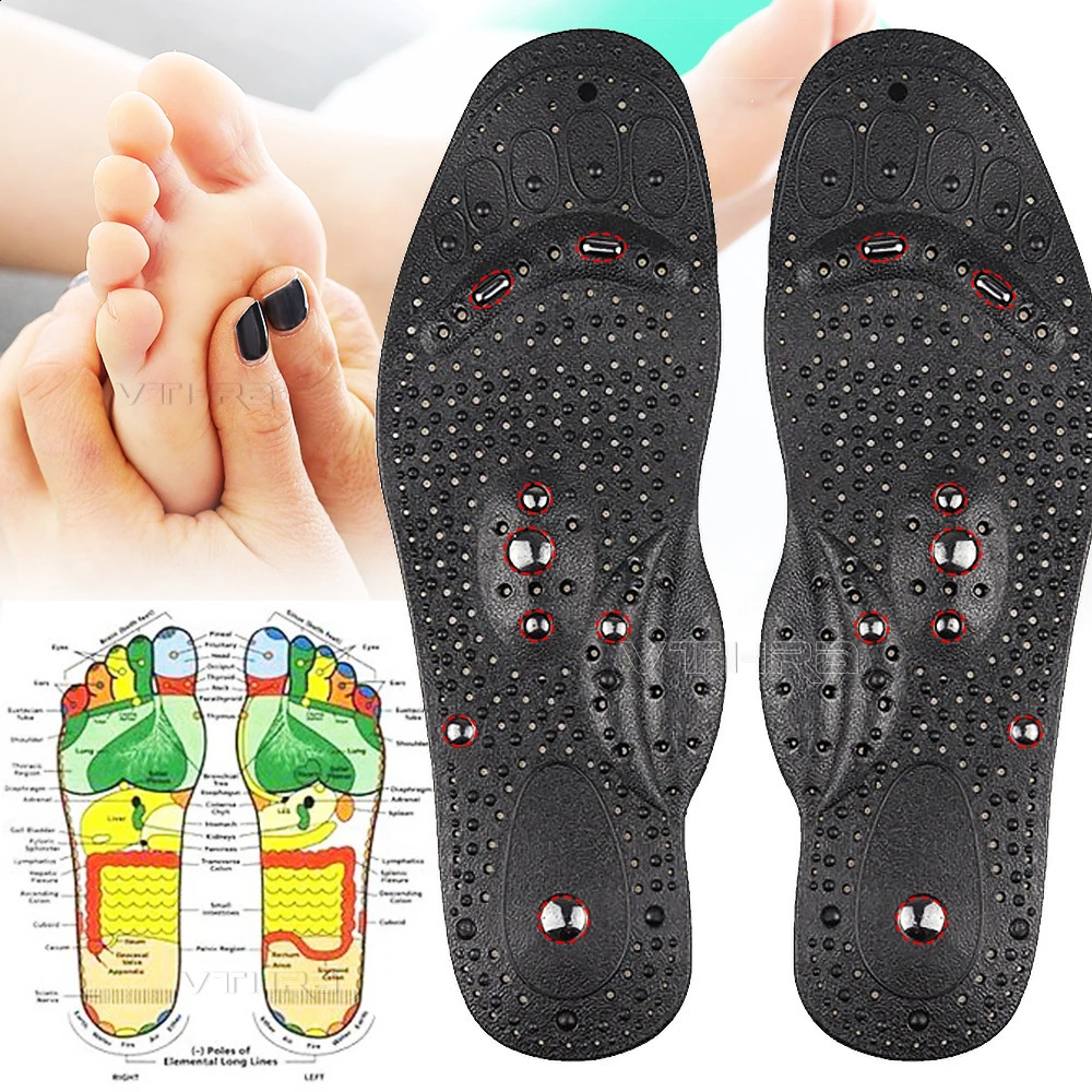 1 Pairs Magnetic Therapy Massage Insoles for feet Unisex Weight Loss Promote Blood Circulation Foot Magnet Health Care Shoe Pads 250120