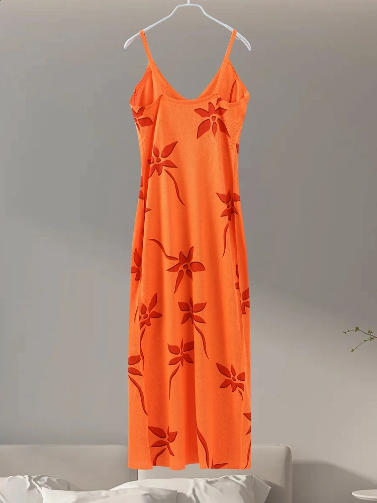 Jacquard Embroidery Sling Women Long Dresses Beach V-neck Hip Package Sleevelss Female Dress 2025 Spring Summer Chic Lady Robe 250207
