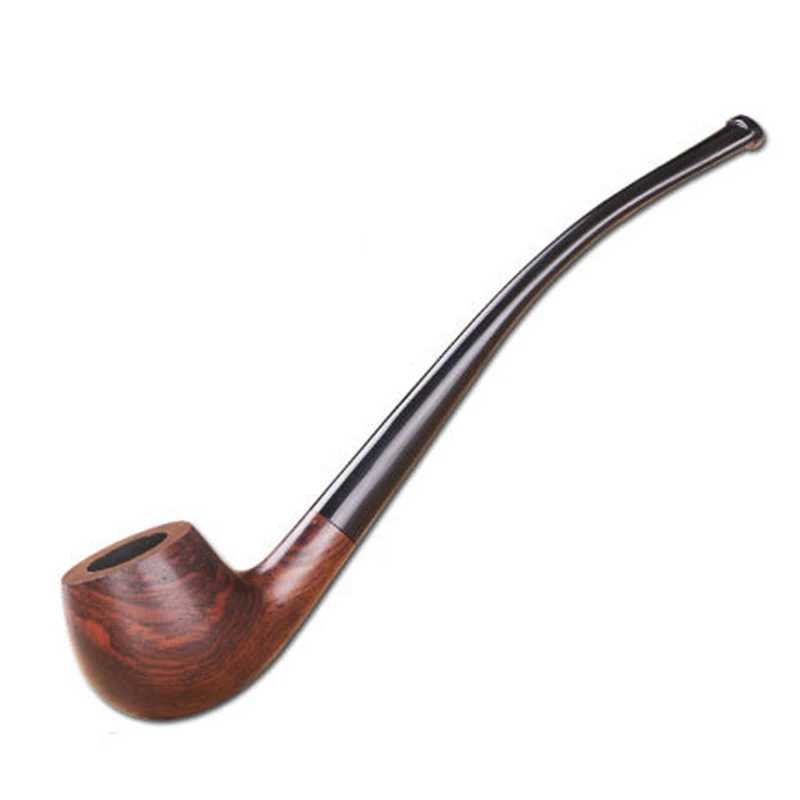 Long Wood Tobacco Pipe Fashion Cigarettes Slim Smoking Pipe 174mm*35mm Y250207