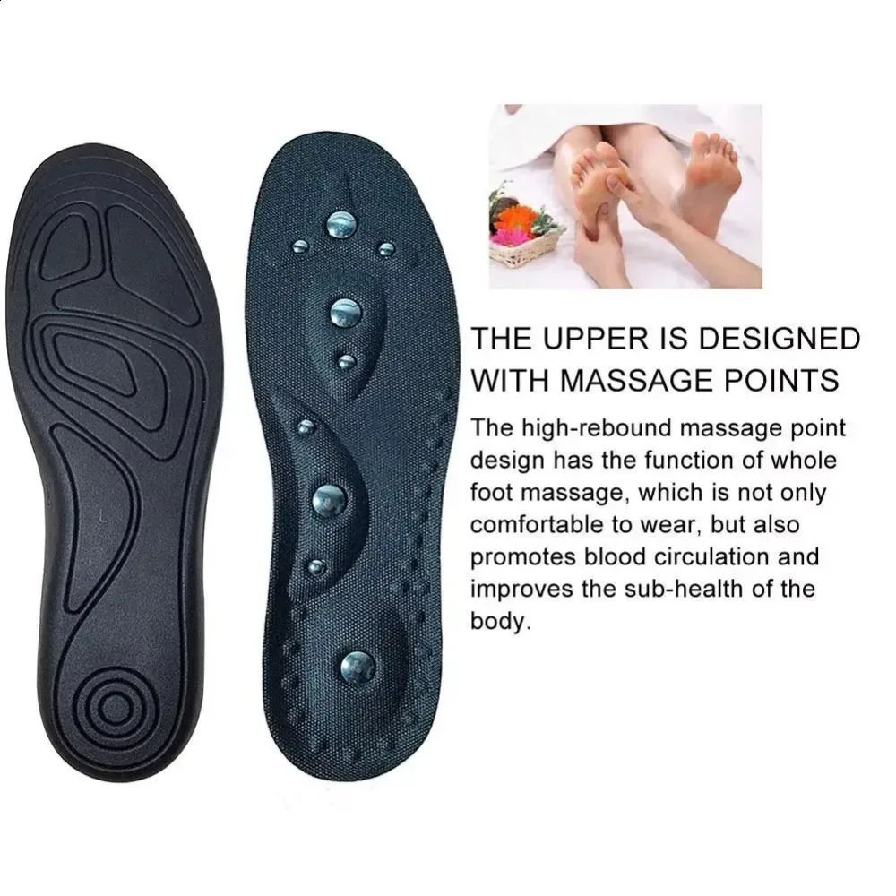 Magnetic Acupressure Insoles Comfort Akusoli Insole Foot Massage Magnetic Insoles fo Running Sport Blood Circulation Pain Relief 250120