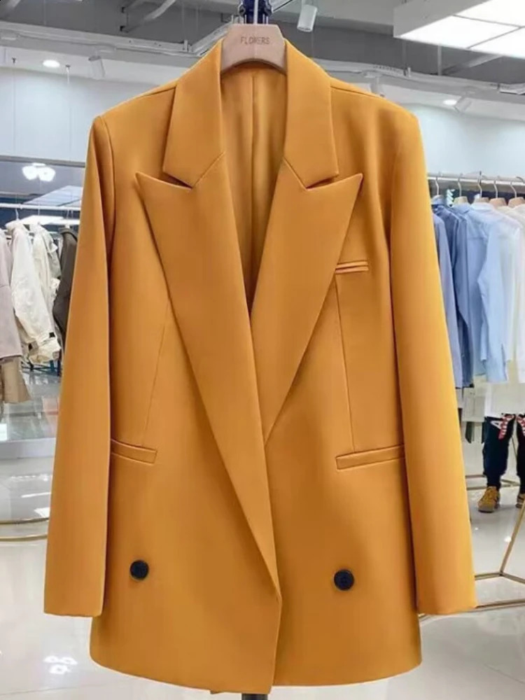 Chic Office Lady Blazer Womens Coats Spring Autumn Female Tops Street Trend Ladies Outerwear Blazers for Women Jacket Clothing 250120