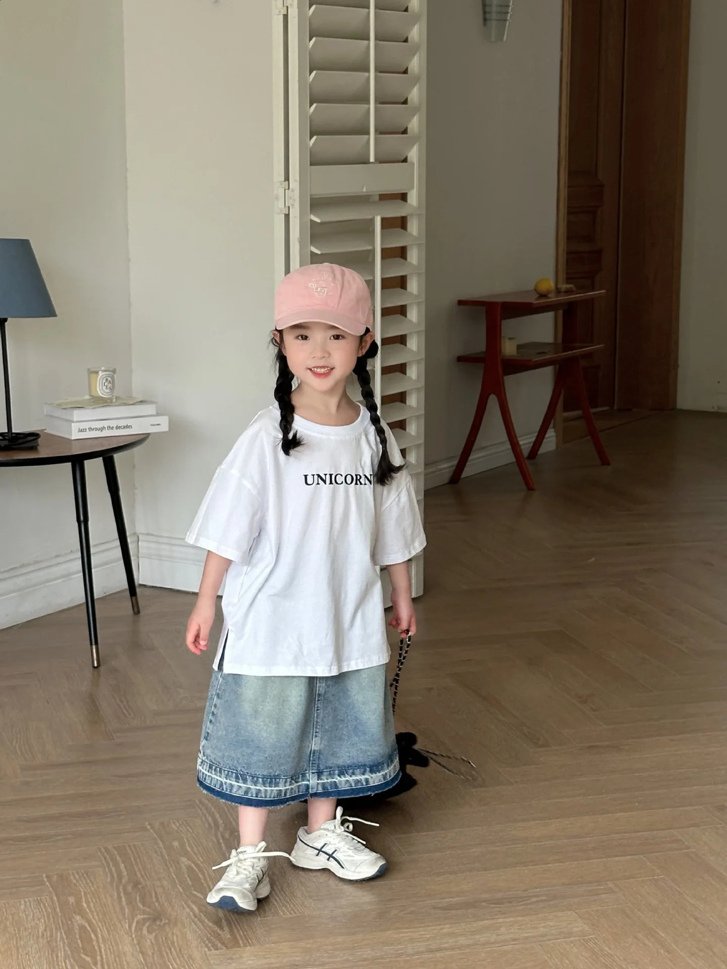 Baby Girl Top Korean Children Girls Letter Printed Short Sleeve T-shirt Summer Baby Loose Half Sleeve Base Tops 250207