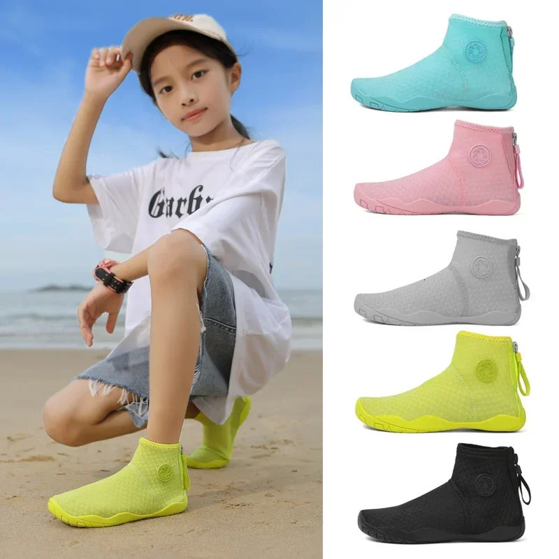 Children Water Shoes Kids Non-Slip Beach Swim Pool Socks Water Shoes Boys Girls Outdoor Quick Dry Barefoot Aqua for Sport Surf 250207