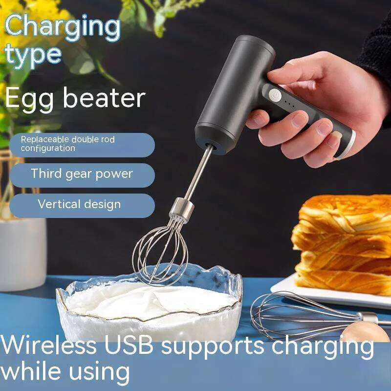 Manual Mixer Electric Egg Beater USB Charging Milk Frother Foam Creamer Cake Automatic Coffee Milker Kitchen Whisk Tools