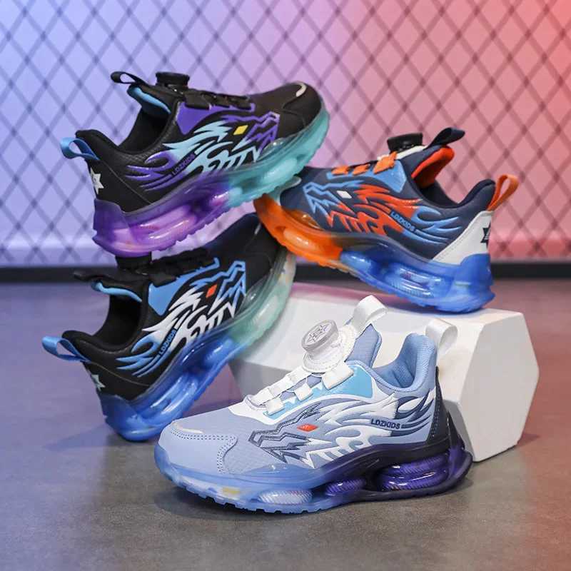 2024 New Kids Shoes Boy Casual Sneakers Platform Comfortable Children School Sports Tennis Boy Shoes Childrens Basketball Shoes W250207