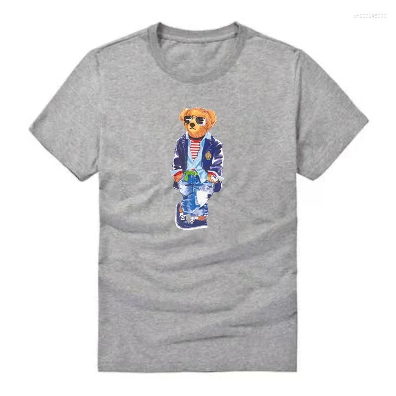 Men's T Shirts 2025 Summer Cartoon Print Classic Short-sleeved Fashion Versatile Trend Women's High-end Brand Cotton T-shirt