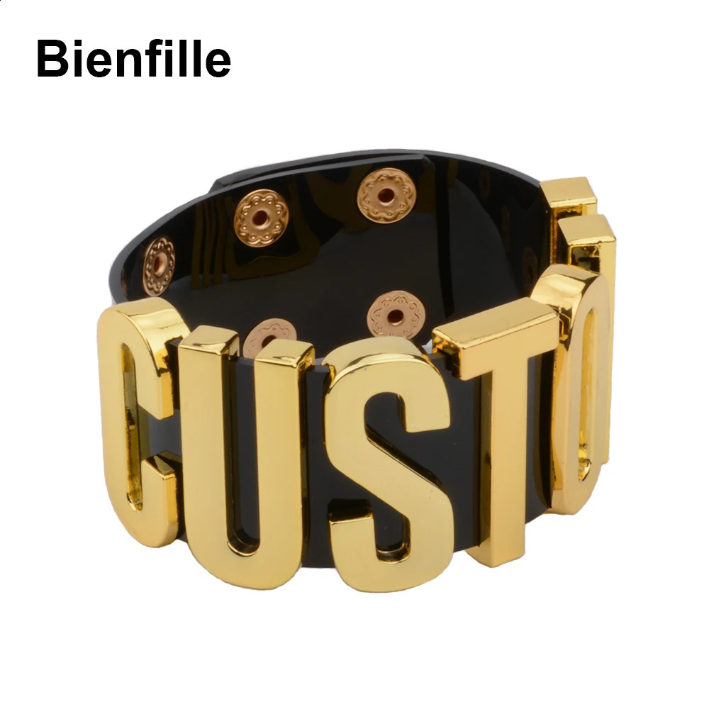 Fashion Cosplay Jewelry Customized Gift Handcrafted Custom Letter Bracelet Harajuku Kawaii Personalized Name Clear PVC Cuff 250206