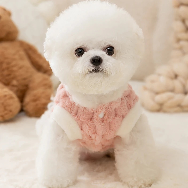 Winter Dog Clothes for Small Dogs Fleece Pet Dog Coat Jacket Dog Vest Cute Bear Puppy Clothing Chihuahua Costume Pet Supplies 250206