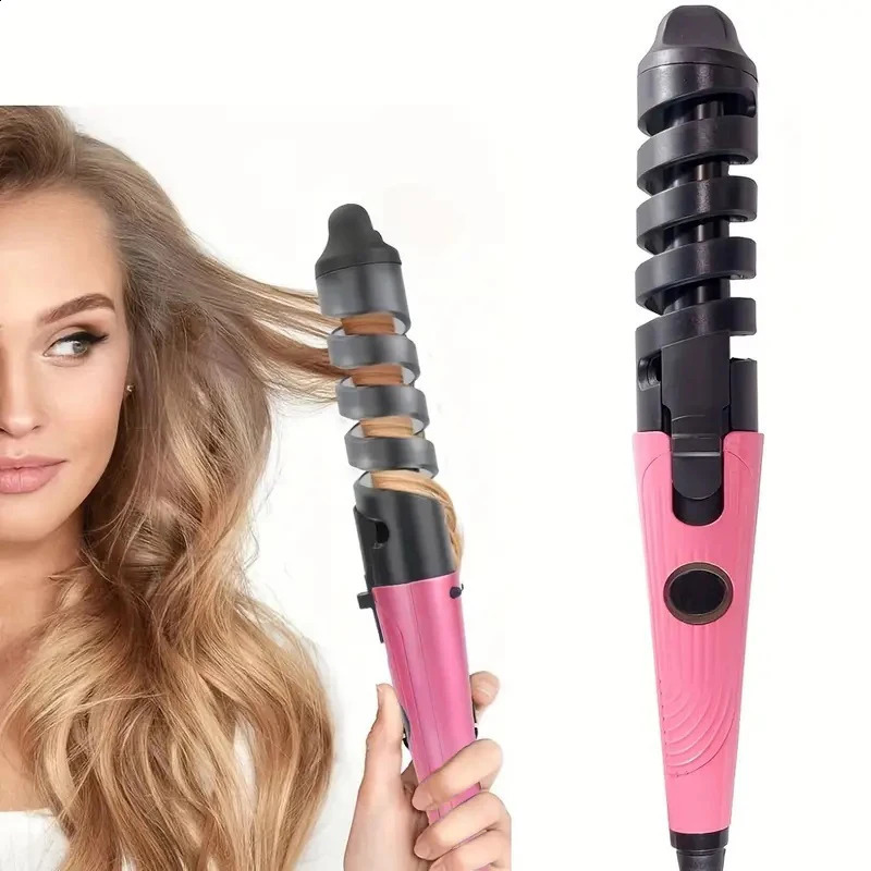 Portable Spiral scald Curling Iron Hair Curler Wand Electric Curling Iron Ladies Gift 250206