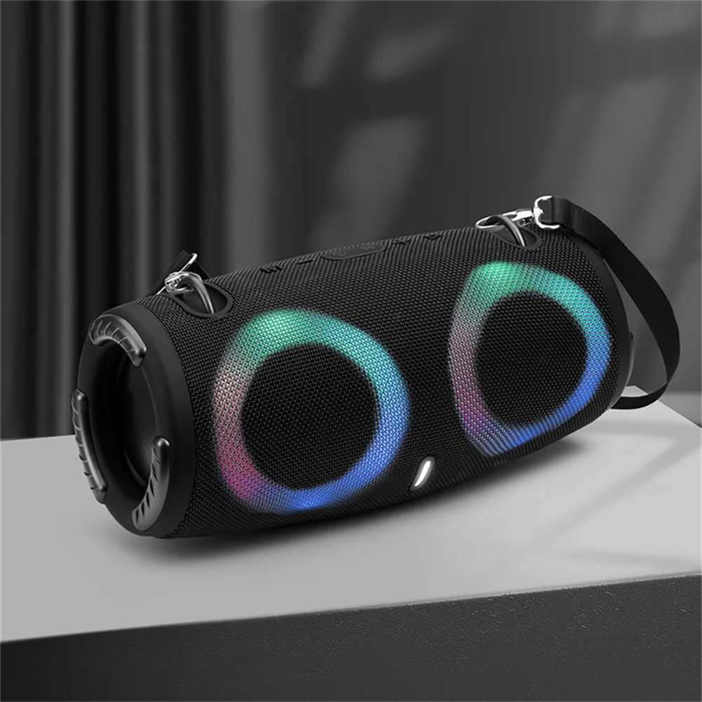 Loudspeaker box Portable Waterproof 100W High Power Speaker RGB Colorf Light Wireless Subwoofer 360 Stereo Surround TWS FM Bo Box Z250206