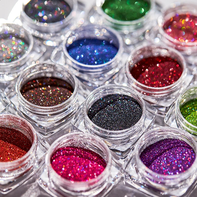 1g Powder Nails Laser Silver Pink Glitter Chrome Nail Shimmer Gel Polish Flakes for Pigment Dust 250115