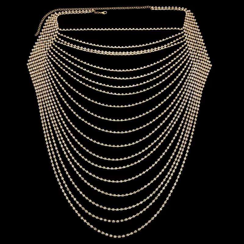 Stonefans Rave Multilayer Chest Chain Top Bikini Outfits for Women Festival gerie Tassel Rhie Bra Jewelry Dress Party