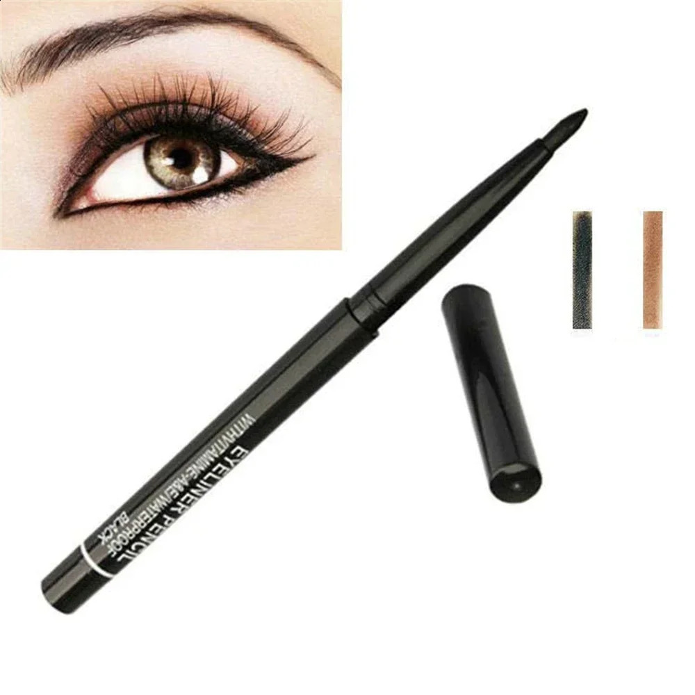 3Pcs Waterproof Sweat-Proof Black Eyeliner Pencil Combined Lasting Smudge-Proof Bold Eye Makeup Easy Glide Formula for Perfe 250206