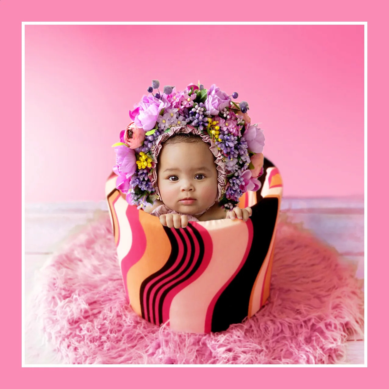 Childrens Crown Headband Hair Accessories Baby born Po Shoot Head Flower Baby Girls Bridal Floral Flower Wreath Hairband 250206