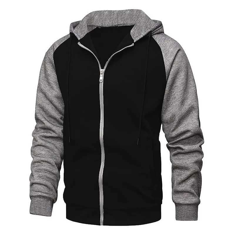 Mens Hooded Cardigan Hoodie Mens Loose Zippered Hoodie Mens Hoodie Raglan Sleeves European and American Outerwear W250207