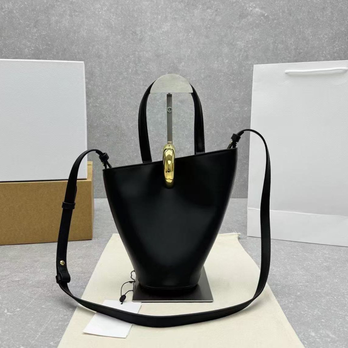 Designer bag Tote Bag Women's handbag Fall new gold buckle handbag Asymmetrical basket Fashion large metal buckle crossbody bag shoulder bag