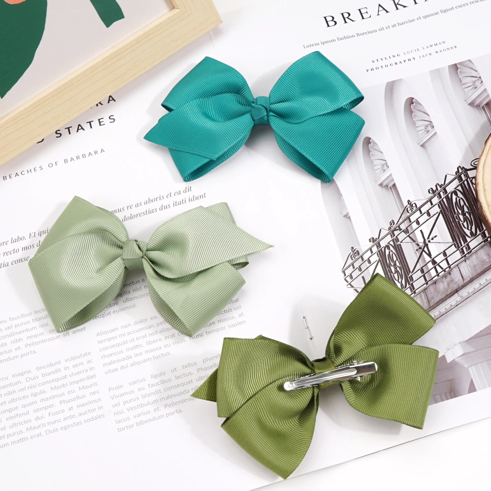 40Pcs 4 Boutique Grosgrain Hair Bows Alligator Clips for Girls Toddlers Kids Baby Hair Accessories 250120