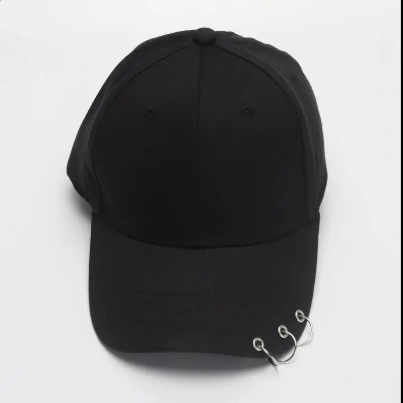 COKK Hip Hop Womens Baseball Cap With Ring Circle Hats For Men Women Unisex Adjustable Kpop Korean Style Gorra 250206