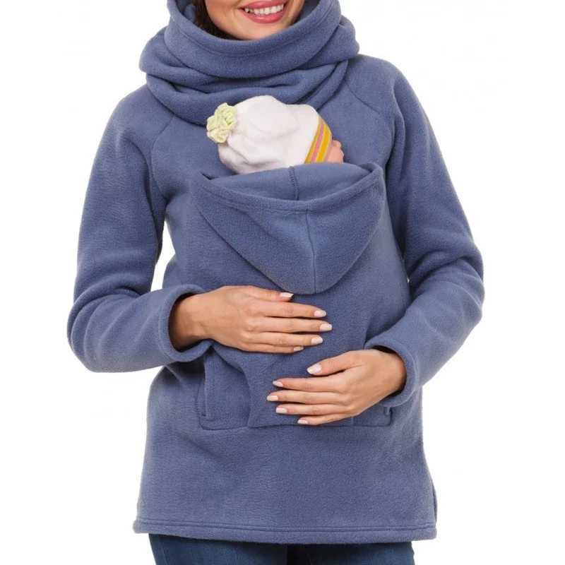 Autumn and Winter Kangaroo Coat Pregnant Womens Clothing Size Up Pregnant Womens Sweater Pregnant Womens Clothing 0-12 Months Pregnant Women Hoodie W2