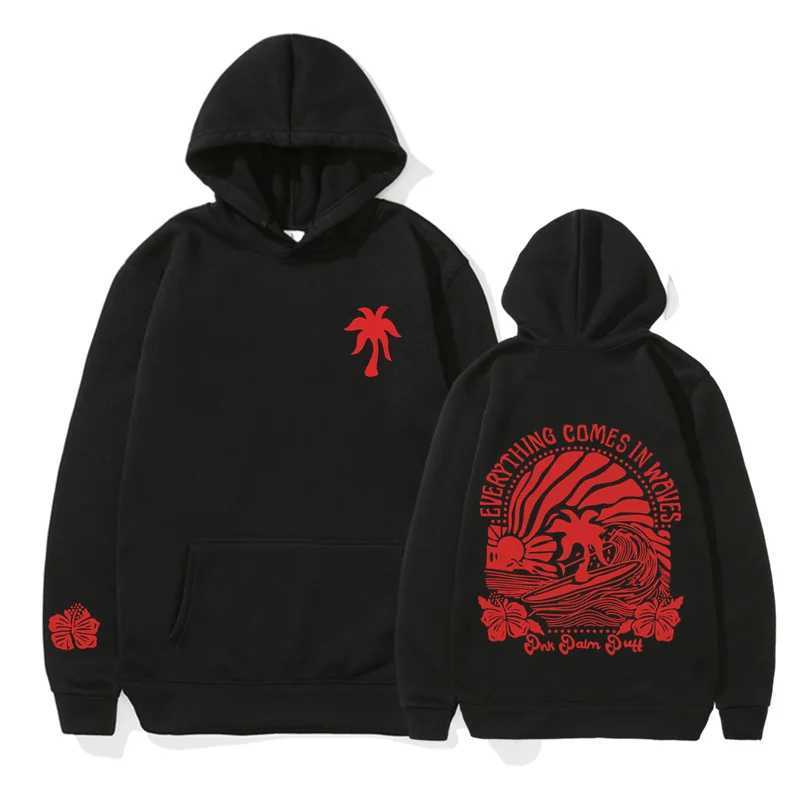 Printed poker hoodie for men kangaroo pocket pull rope pullover loose sweatshirt fall casual wear W250207