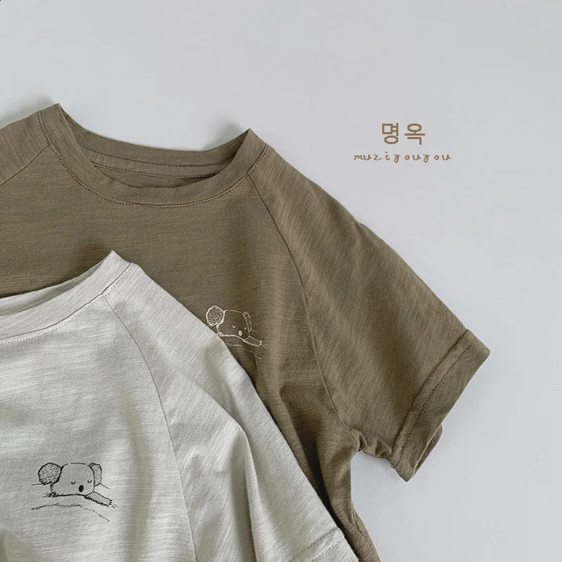 Summer Children Short Sleeve T Shirts Cotton Thin Baby Boy Girl Cartoon Tees Toddler Casual Versatile Tops Kids Clothes 250207