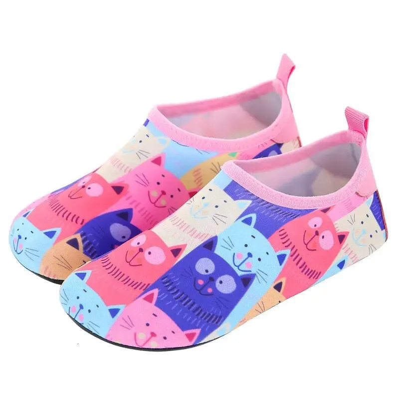 Children Outdoor Barefoot Quick-Dry Aqua Yoga Socks Boys Girls Animal Soft Diving Wading Shoes Beach Swimming Shoes 250207