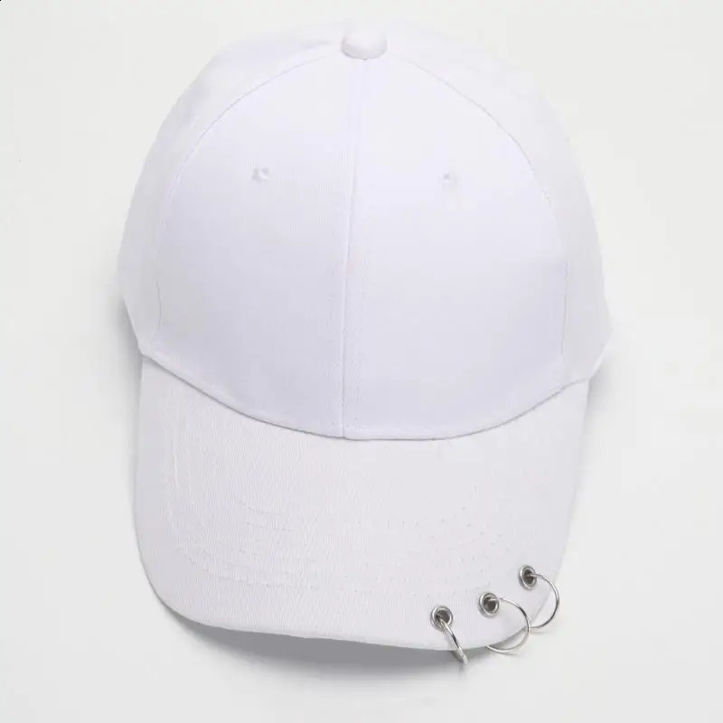 COKK Hip Hop Womens Baseball Cap With Ring Circle Hats For Men Women Unisex Adjustable Kpop Korean Style Gorra 250206