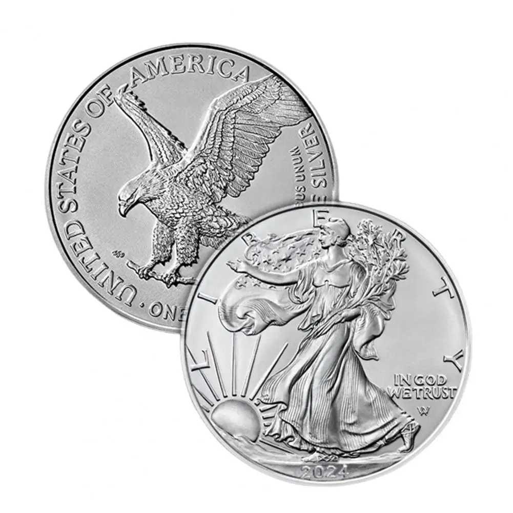Commemorative Eagle Medal 2024 Statue of Liberty Commemorative Silver American Eagle Metal Collection Coin Festival W250207