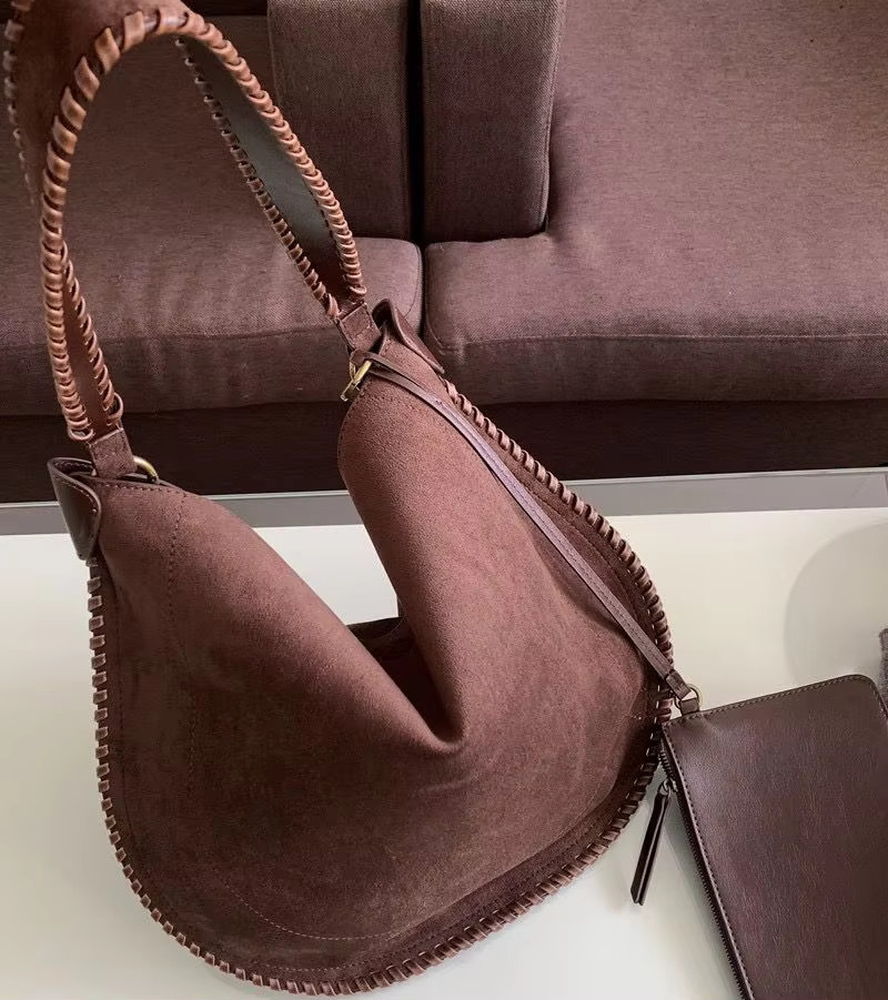 Faux Suede Weave Saddle Bags For Women Designer Handbags And Purses New In Vintage Frosted Large Capacity Shoulder Suede Vintage
