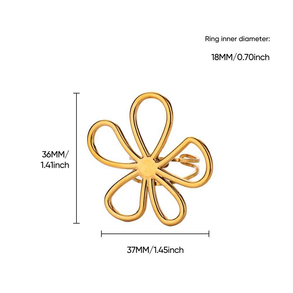 Home>Products>Womens Wreath>Hollow Flower Stainless Steel Ring 2024 Trend Statement>Fashion Jewelry Wedding Couple Band W250207