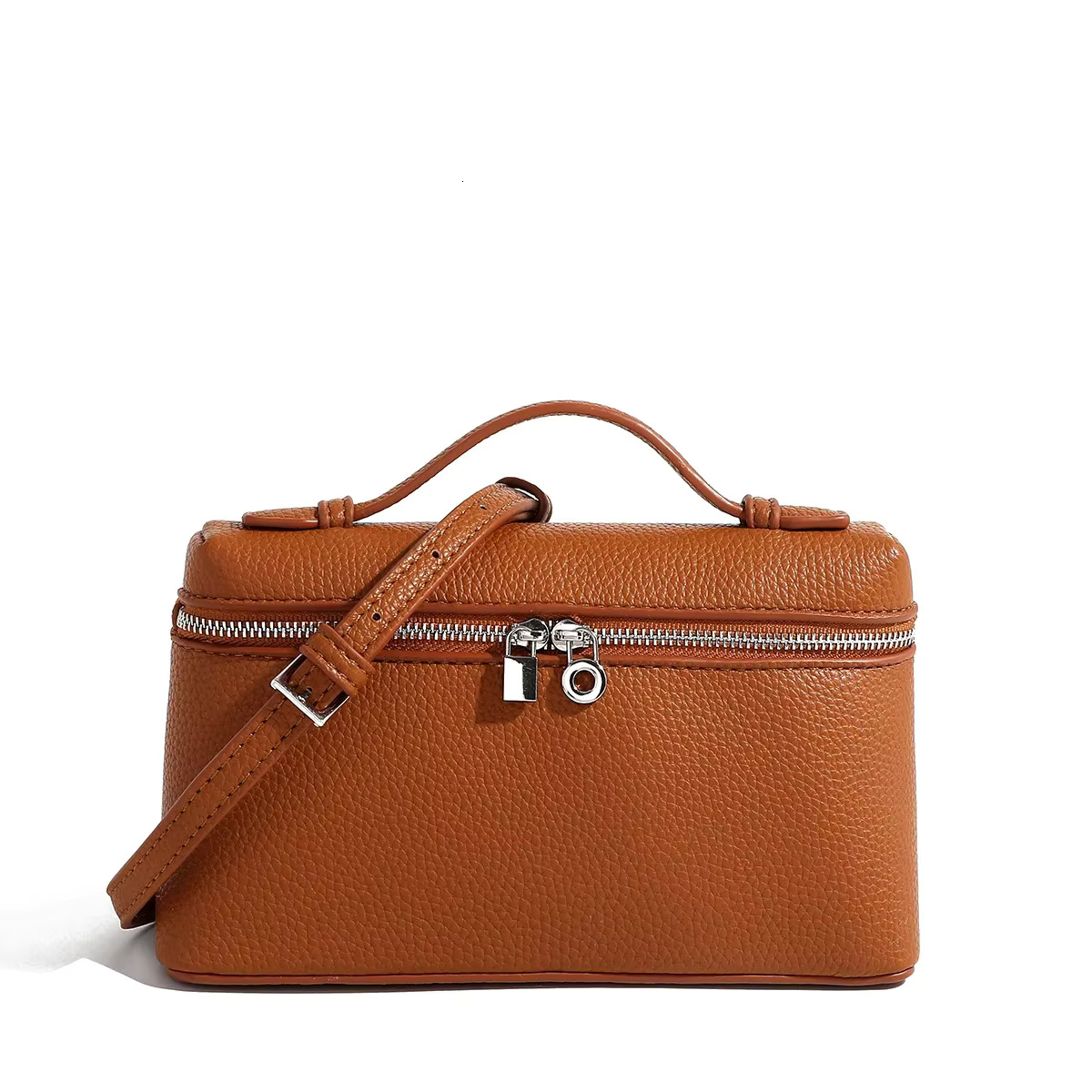 Women's Minimalist Niche Design Shoulder Bag Fashion Mini Litchi Pattern Handbag PU Cartoon