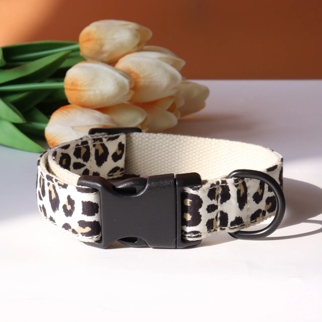 Personalized Leopard Green Field Pet Collar Camouflage Nylon Printed Dog Collar Free Engraved ID Leash Set Adjustable for Dogs 250121