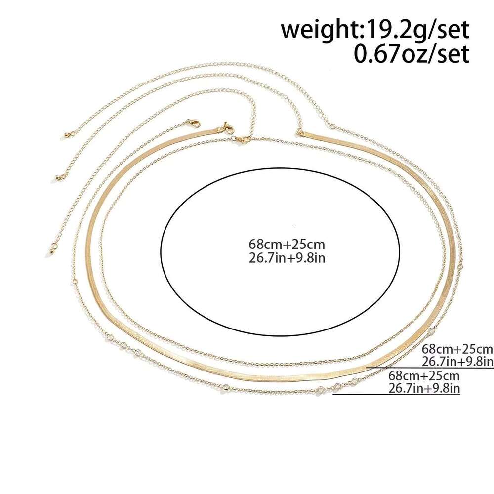 3Pcs Sexy Gold Color Flat Snake Bellly Waist Chain for Women Boho Rhie Belt Body Jewelry Summer Bikini Accessories