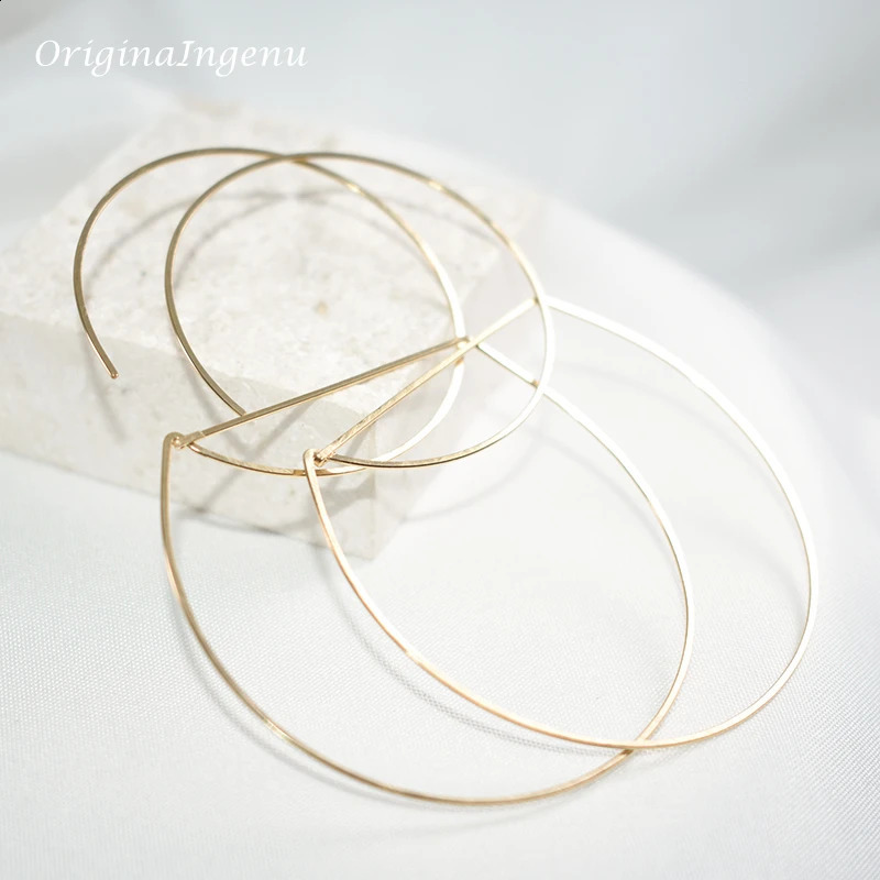 Gold Filled Hoop Earrings Handmade Jewelry 925 Silver Brincos Pendientes Boho OrecchiniEarrings For Women Oorbellen 250207