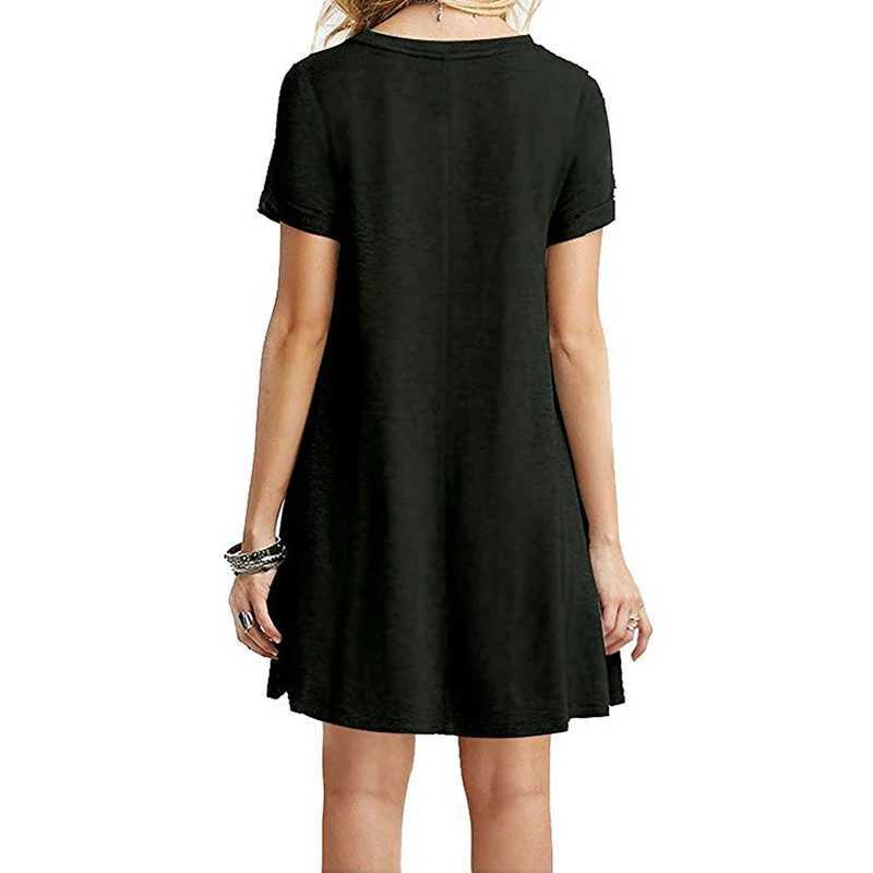 Women Casual Short Sve T Shirt Dress Vintage O Neck Print Loose Mini Dress Ele Simple Mini Dress Streetwear SundressXJ2500207