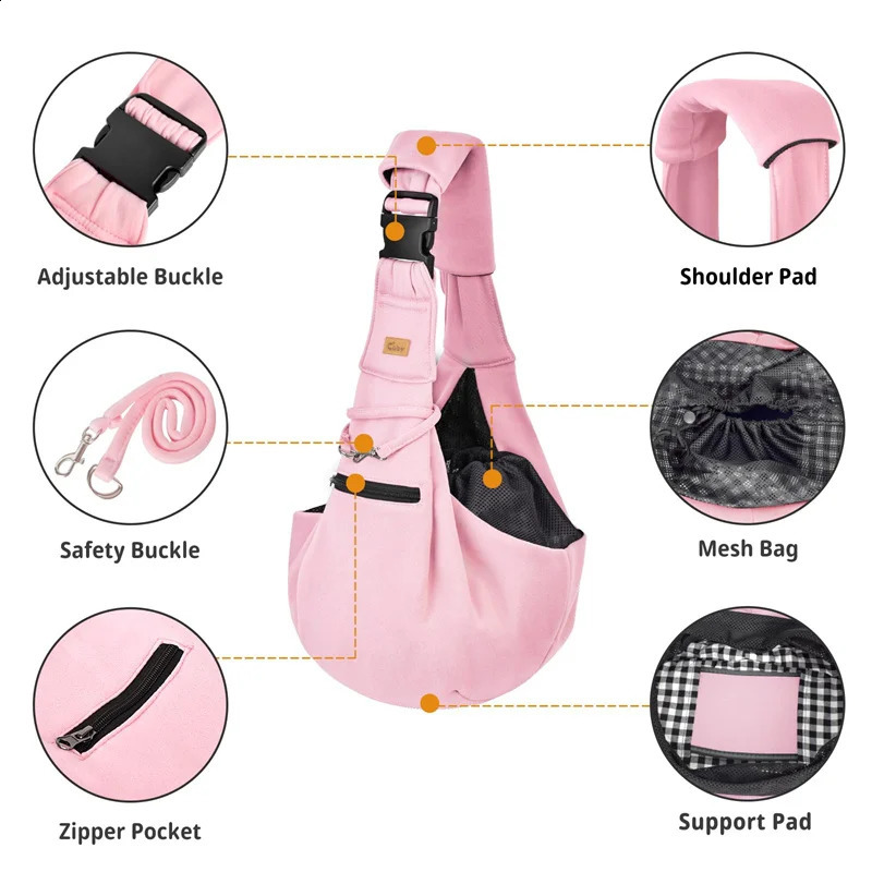 Pet Dog Bag Outdoor Travel Puppy Shoulder Bags Dogs Single Comfort Sling Handbag Tote Pouch Kitten Corgi Transport Pets 250206