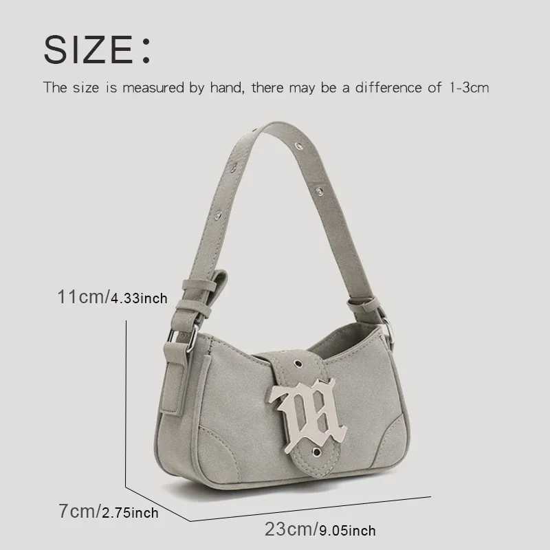 Casual Bags For Wen Luxury Designer Brand Handbags And Purses 2024 New In PU Nubuck Sheet Metal Decoration Crossbody Bag Small Z250318