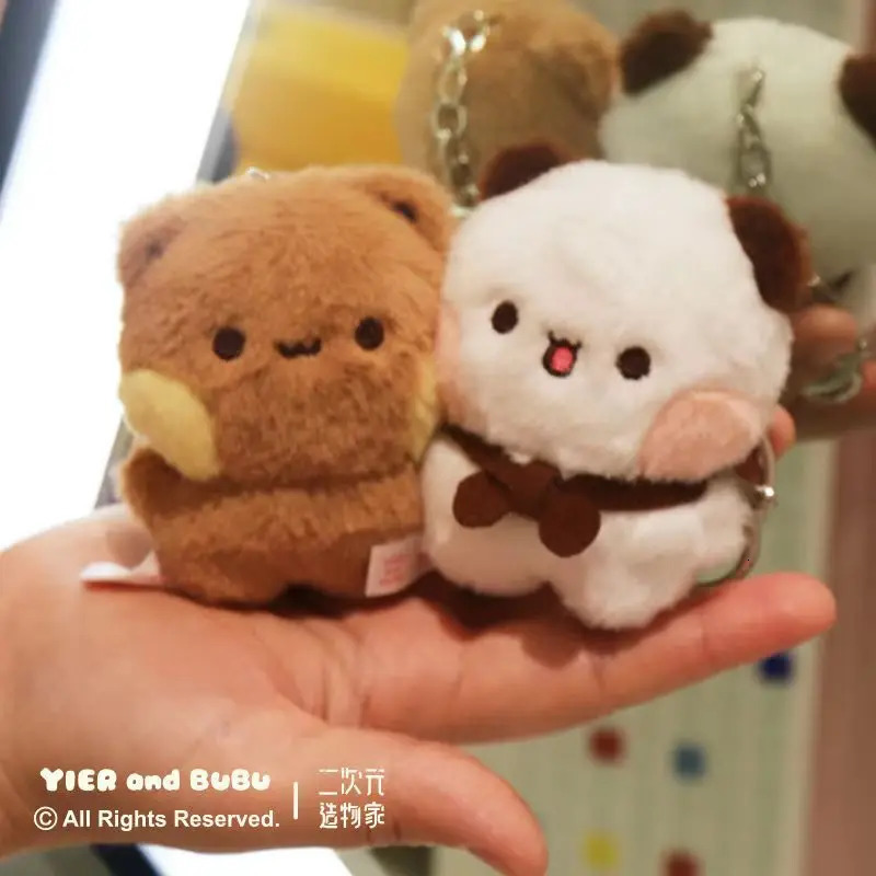 Anime Cute Cartoon Bubu And Dudu Panda Yier Bag Keychain Toy Bear Plushie Doll For Kids Birthday Gifts Kawaii Soft Stuffed Toys 250207