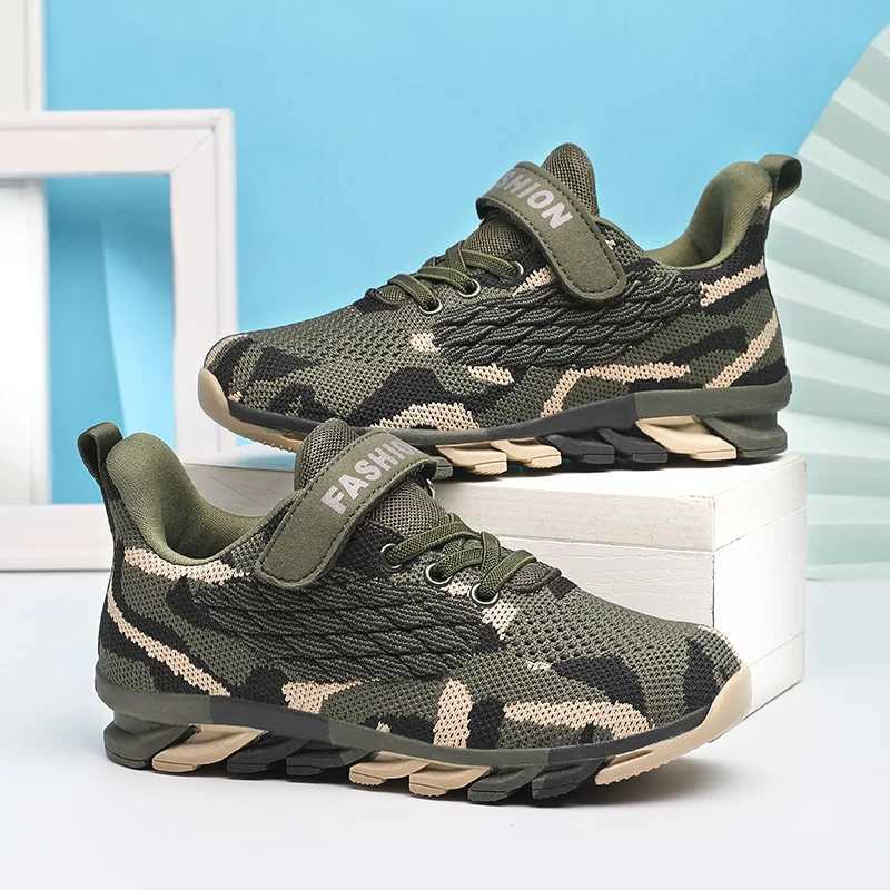 2025 Kids Fashion Sneakers For Boys Girls Tennis Shoes Breathable Sports Running Shoes Children Casual Camouflage Walking ShoesXJ250207