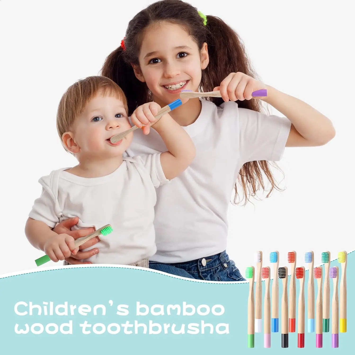 10pcs Round Handle Adult Children Natural Eco Friendly Travel Tooth Teeth Brush Bamboo Toothbrush With Medium Hard Bristlesth 250206