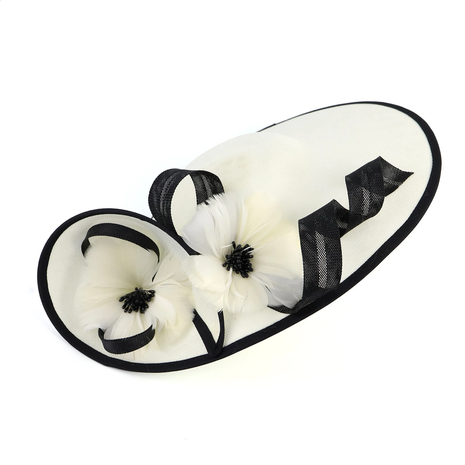 Sinamay Flower Fascinator Perfect Wedding Hat Unique Derby Party Hat Fashion Top Church Hats Bride Fascinators Female 250207