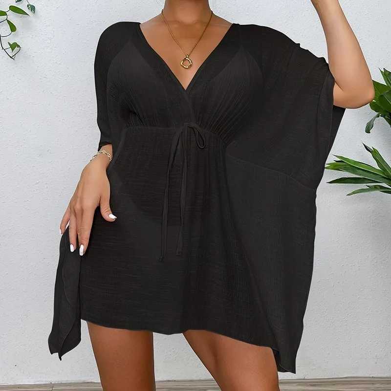 Summer Beachy Cover Up BIKINI Women Beach Dress Cover-Ups Swimsuit Fashion Loose Solid Beachwear Bathing SuitXJ2500207