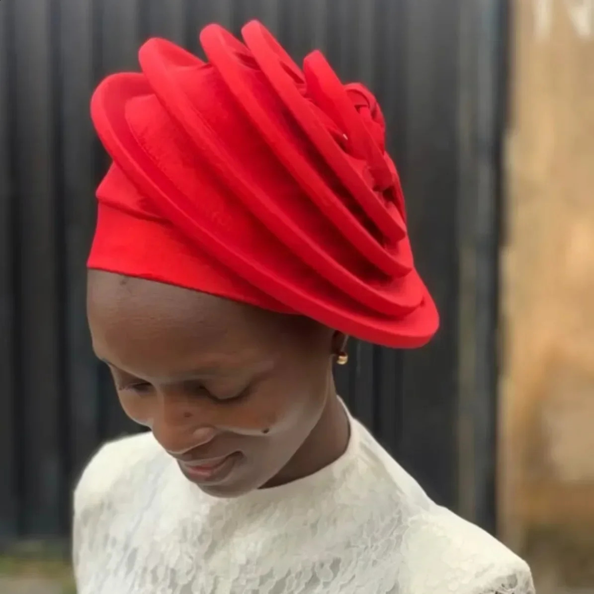 2025 Elegant Spiral Beret for Women Afrcian Head Wraps Female Turban Nigeria Headpiece Wedding Party Auto Gele Headties Cap Hat 250207