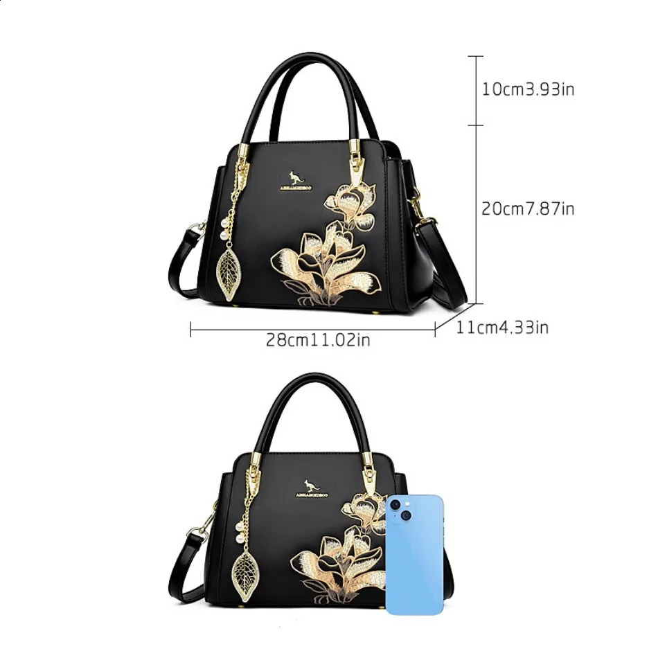 2024 Tote Bags Large Capacity Shandbag Handbags for Women Fashion Chinese Style Embroidery Crossbody Sac A Main 250122
