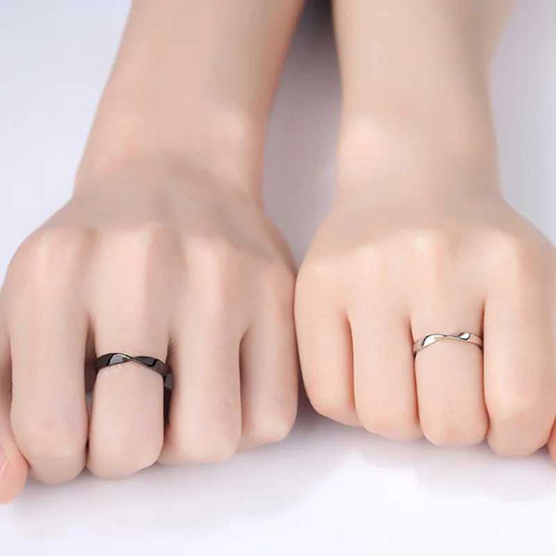 Exquisite couple ring mens fashionable Gothic punk style wedding engagement jewelry gift W250207
