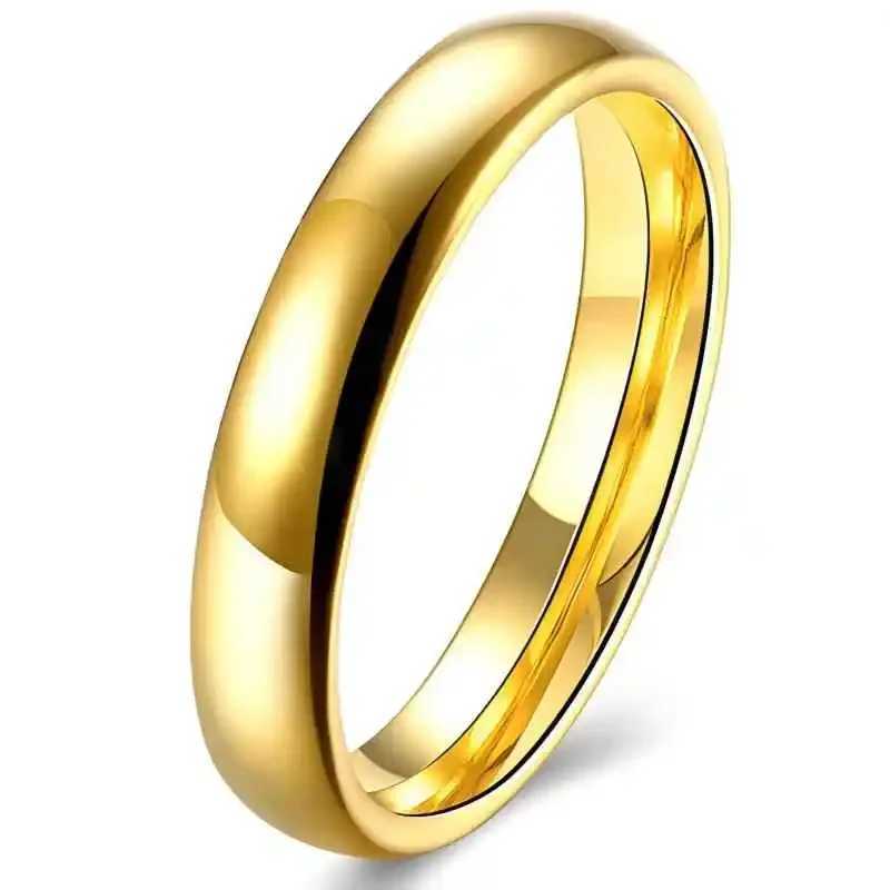 Classic 4mm Curved Stainless Steel Couple Ring Charm Men Women Titanium Steel Rings Best Party Gift Jewelry W250207