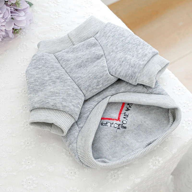 Dog Valentines Day Sweatshirt Heart Letter Embroidery 2 Legs Covered Dog Clothes with D-Ring Pet Clothes for Small Dog Cats 250206