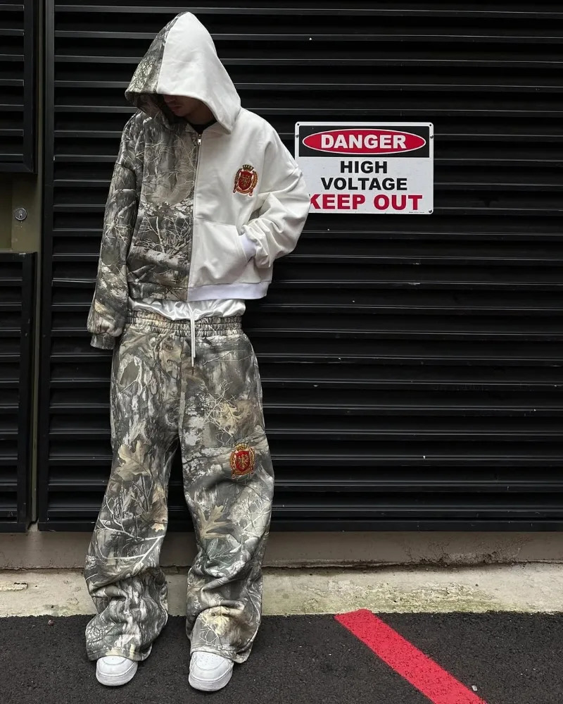 American Retro Loose Straight Casual Pants Streetwear Fashion Trendy Pants Harajuku Style Hip Hop Y2k Trousers Baggy Pants 250206