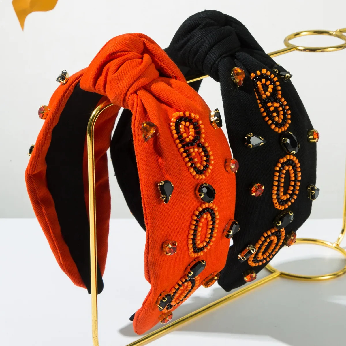 2024 Halloween Hand-Stitched Bead Boo Letter Headband Fashion Trend Party Festival Hair Accessories 250207