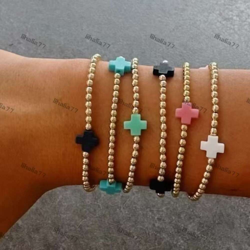Strand CCGOOD Multicolor Cross Charm Summer Bracelet For Women Beads Bracelets Stackable Boho Jewelry